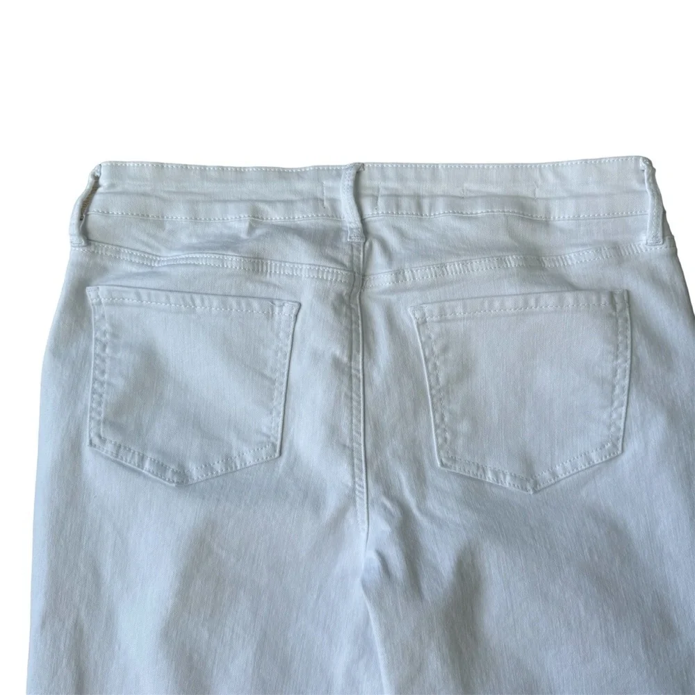 NYDJ White Women’s Jeans Marylin Straight size 10 raw edge